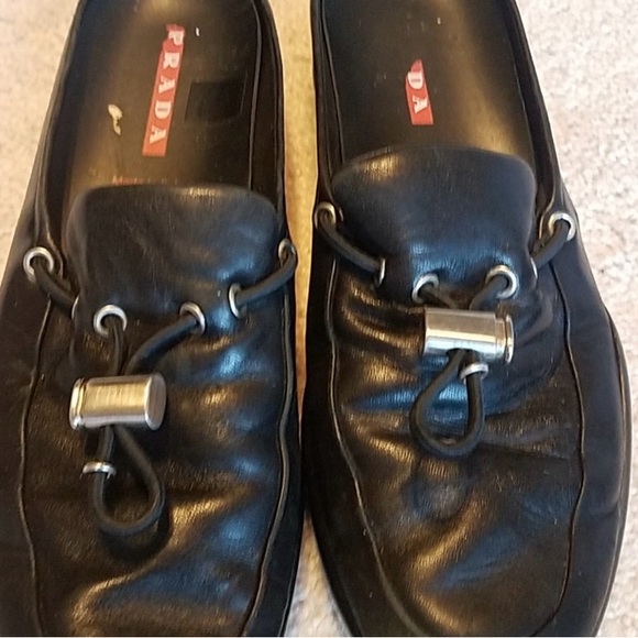 Prada Sport Black Slip on Mule Loafers - Picture 2 of 8